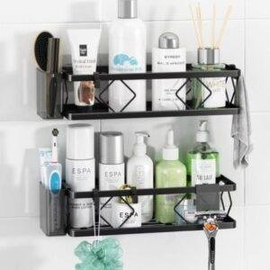 طقم منظم للحمام مصمم لتخزين مستلزمات الاستحمام
